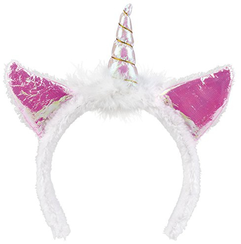 Boland - Einhorn Tiara für Kinder und Erwachsene, Haarreif mit Horn und Ohren, Unicorn Kostüm, Faschingskostüme, Märchen Kostüme, Junggesellenabschied