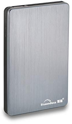 Blueendless Disque Dur Externe Portable avec USB3.0 pour Ordinateur de Bureau et Portable 6,3 cm 250 Go Gris
