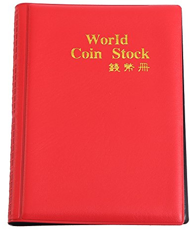 Fdit Münzalbum Bücher, 10 Page 120 Taschen World Coin Stock Album Buchetui Münzhalter Sammlung Aufbewahrungsmünzensammelhalter Penny Pockets(rot)