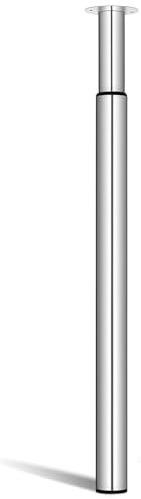 Adjustable Table Leg 710–1100mm, Silver Metal Breakfast Bar Support Leg 1pc | Heavy Duty Steel Worktop Support for Kitchen Island, Office Desk & DIY Furniture