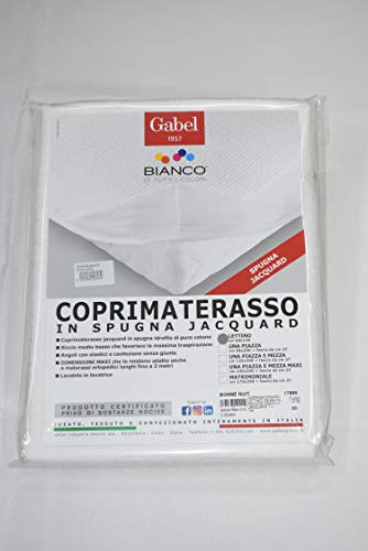Gabel Coprimaterasso in Spugna Jacquard, Misura Lettino 60x130 cm, 100% Cotone, Made in Italy
