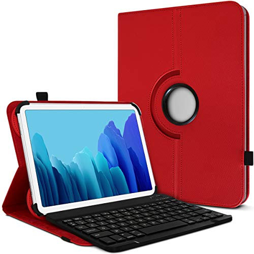 Karylax - Funda de protección y modo soporte horizontal con teclado francés Azerty Bluetooth para tablet Lenovo Yoga Tab 3 Pro de 10 pulgadas, color rojo