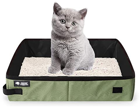 Faltbare Katzentoilette, Katzen Katzenklo, Große Katzentoilette, Faltbare Tragbare Katzentoilette, Kitty Katzenklo, für Reisen im Freien mit Haustieren