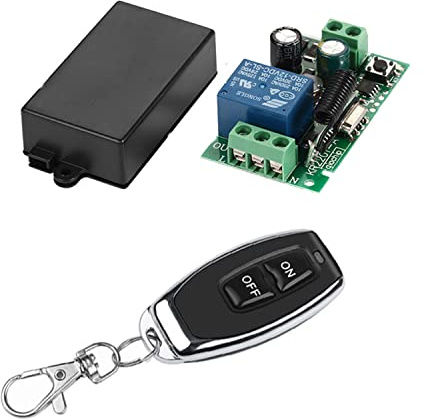 QIACHIP Interruptor de luz inalámbrico con Mando a Distancia 220V 433MHz | Sin Cableado Necesario,pulsador control remoto,rele 1 Canal,50M rango,kit receptor Con 1 Transmisor