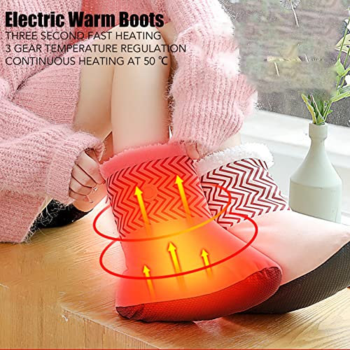 CHICIRIS 2 Stück Elektrische Heizstiefel, Schnelle Kohlefaser-Heizung, Bequem, rutschfest, Elektrischer Fußwärmer, Fußwärmer, Hand- und Fußwärmer