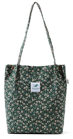 Funtlend Cord Umhängetasche Damen Groß Cord Tasche Damen Cordtasche Shopper Handtasche Schultertasche für Uni Arbeit Mädchen Schule Büro