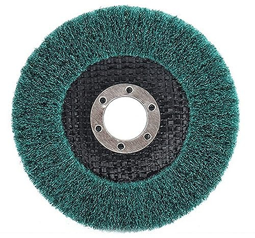 100/115/125 mm Nylonfaser-Lamellen-Polierscheibe, Vlies-Schleifscheibe für Winkelschleifer, Metall, Holzbearbeitung, Polierscheibe, Schleifmittel, 125 mm Körnung 180, 2 Stück