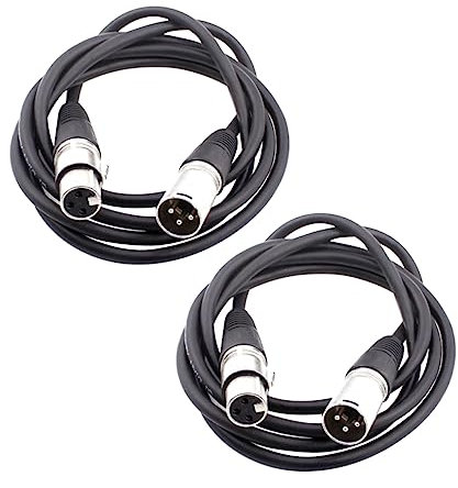 ibasenice XLR Male to Female Microphone Cable 10m Black Straight Plugs for Mixing Console Loudspeaker Sound Equipment