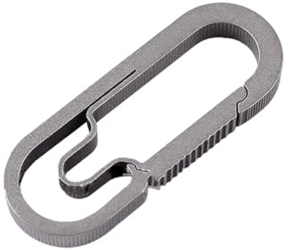 Karabinerhaken Titan-Legierung, Groß Karabiner Haken Schlüsselanhänger mit Schnappverschluss, 25 KG Belastbarkeit, für Autoschlüssel, Camping, Wandern