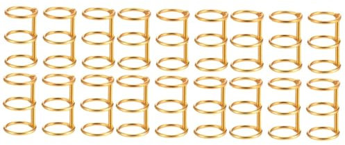 HAPINARY 18 Stk Bindemittel loser Blattbindungsring Binderinge 3-Ring-Ordner aus Aluminium büromaterial bürozubehör Notizbücher Notizbuch loser Blattring Bindungsspulen Metall Golden