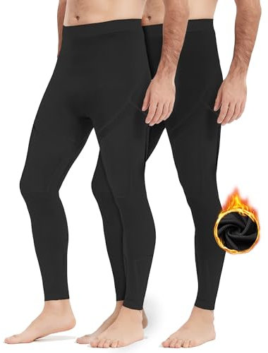 NOOYME Lange Unterhosen Herren Thermohose Herren warme Unterhose Männer Lang Thermounterwäsche Herren Funktionsunterwäsche Skiunterwäsche Thermo Unterhose Herren Leggings Herren für Winter Sport