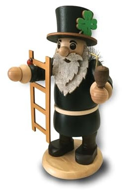 Rudolphs Schatzkiste Räucherfigur Schornsteinfeger mit Leiter Höhe 22cm NEU Essenkehrer Russbuden Räuchermann Rauchmann