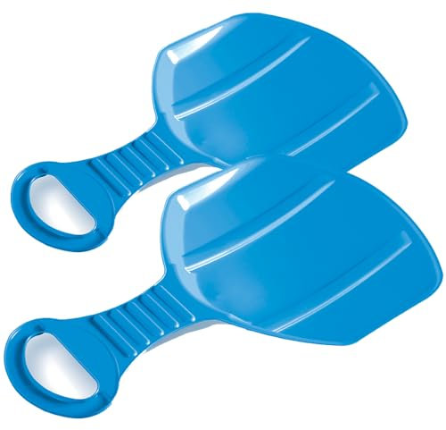 Tymar Schneerutscher, Schlittenbrett, Poporutscher mit Griff, Sitzschlitten Plastik (Kid; Blau (2 Stück))