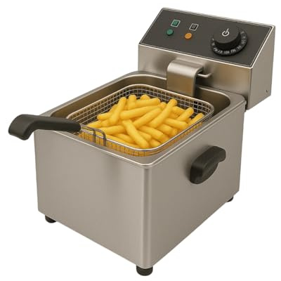 Friteuse Professionnelle Électrique 1 Cuve – 8 Litres – 3600 W
