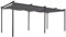 IDMarket - Pérgola techo retráctil 4 pies 3 x 6 m cenador gris antracita