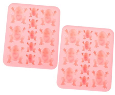 Gadpiparty 5 Sätze Schokoladenformen Frosch Schimmel Mit Frösche Geformt Kuchenform Frosch-fondantform Frosch-süßigkeitsform Schokoladenfroschformen Dekoration Kieselgel Rosa 2 Stücke * 5