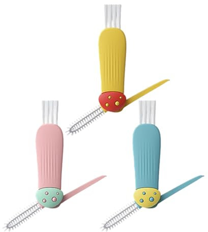 Uqezagpa Cup Lid Brush Ergonomic Mushroom Handle for Bottle Openings Tight Space Reusable Dishwasher Safe