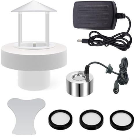 ZAMETTER Pond Fogger Atomizer Kit 24V Mist Maker Fogger Set Automatic Mist Maker Set with Safety Shutdown System Float Guard for Indoor Outdoor Water Features Ponds