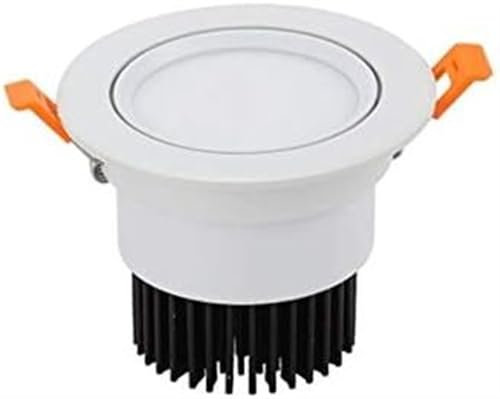 Lámparas empotradas Redondas de Techo Planas con LED anslumbrantes y Rejilla integrada, Foco de Techo de Aluminio para Ropa, iluminación Comercial para el hogar, Accesorio de Lujo