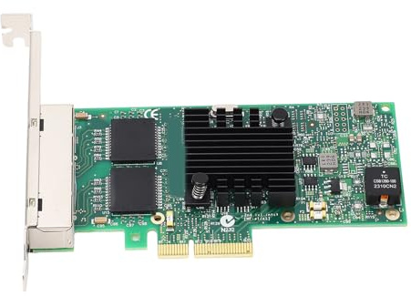 Yechiry Tarjeta de Red RJ45, Tarjeta de 4 Puertos Gigabit Ethernet, Configuración de IP Separada, Tasas de Transferencia de hasta 1000Mbps, Ideal para Computadoras de Escritorio, Estaciones de Trabajo