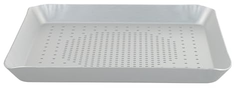 ROMISBABA Teglia Quadrata per Pizza Fori Traspiranti 3Mm in Lega di Alluminio Anodizzata Teglia da Forno Resistente a 300℃ per Cucina Casalinga e Pizza al Formaggio
