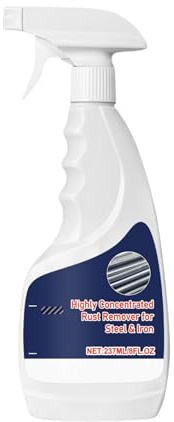 Limpiador de óxido de metal, limpieza de hierro de acero, removedor de manchas con fórmula de 237 ml, para baño automotriz, solución de limpieza, eliminador de manchas de metal para fregadero de ducha