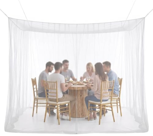 Sifxouped XXL Moskitonetz für Garten Camping 3x3x2,5m | Insektenschutz Groß Rundum-Schutz 220 Mesh Fliegennetz für Terrasse, Outdoor Doppelbett Leicht & Tragbar