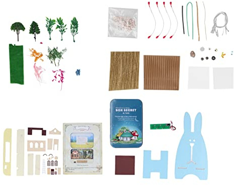 HUSHUI Kit per Casa delle Bambole in Legno Fai-da-te, Divertente Casetta Assemblata per Bambini, Regalo Perfetto per Amici e Familiari, Materiale in Legno Composito Resistente