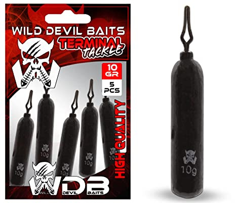 Wild Devil Baits Drop Shot Blei Stabblei Dropshot Fishing Sinkers Finesse Lead Angelblei Angelzubehör (14g / 5 Stück)
