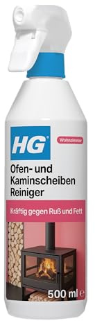 HG Ofenglasreiniger-Spray – Wirksamer Reiniger für Kamine, Öfen und Feuerstellen gegen Ruß, Teer und Fett – 500 ml