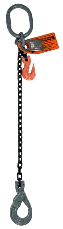 Advantage Rigging - Chain Sling - 5/16 x 5' Single Leg with Positive Locking Hook with Adjuster - Grade 100