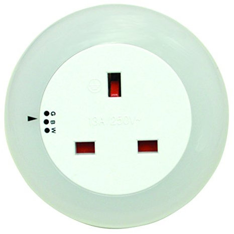 Eagle Automatic Plug in Multi Colour Plug Through LED Night Light with Dusk Till Dawn Daylight Sensor for Nursery, Halls, Stairs, Landings, Bedrooms [Energy Class A+]