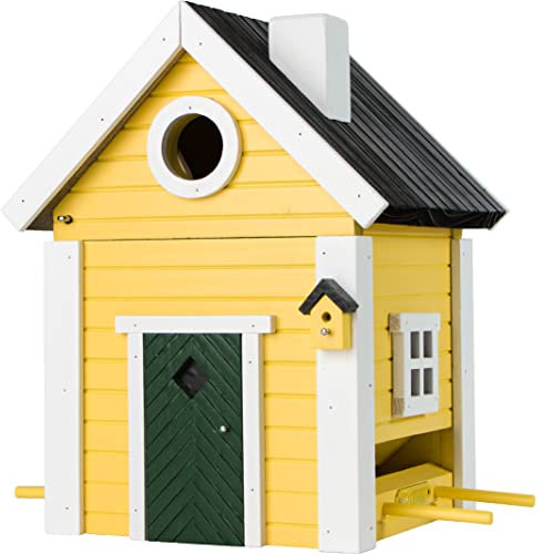 Wildlife Garden WG104 Multiholk Villa - Der Kombinierte Vogelfutterhaus und Nistkasten/Vogelhaus aus Holz