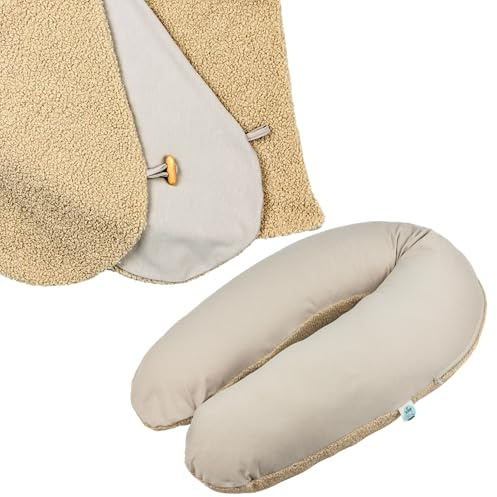 sei Design Stillkissen - Ergonomische Unterstützung - 190x30 cm - Seitenschläferkissen Schwangerschaftskissen XXL Reißverschluss - Öko-Tex - Individuell anpassbare Füllung - komplett waschbar