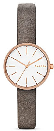 SKAGEN Damen Quarz Uhr mit Leder Armband SKW2644