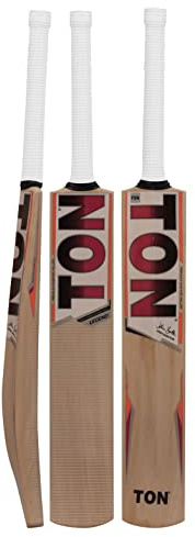 SS TON ELITE - Mazza da cricket in salice inglese, edizione 2018 (impugnatura extra SS e copertura per pipistrello)