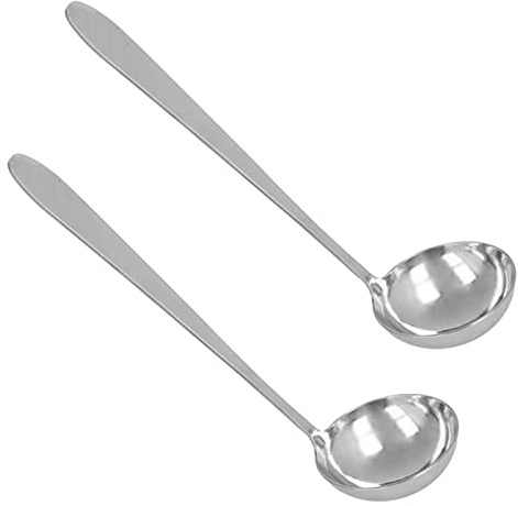 various 2 Cazos de Servir Acero INOX y acabado brillante. Aptos para lavavajillas,Colección Minimal 28,6 x 8,9 cm (Cazo de Servir)…