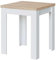 JUANIO Mesa de Cocina Extensible con Acabado en Color Blanco Artik y Roble Canadian - Dim: 67-134 cm (Ancho) x 67 cm (Fondo) x 79 cm (Alto)