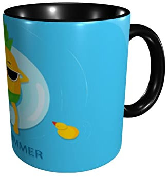 Lustige Ananas mit Rettungsring, Keramik-Kaffeetassen, 11 Unzen, Neuheit, Teetasse, Geschenke für Büro und Zuhause, Küche, mikrowellenfest