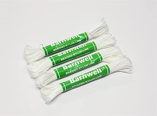 Barnwell 4 x 18m Hanks Size A Braided Nylon Brick Masons Builders Line Made in UK