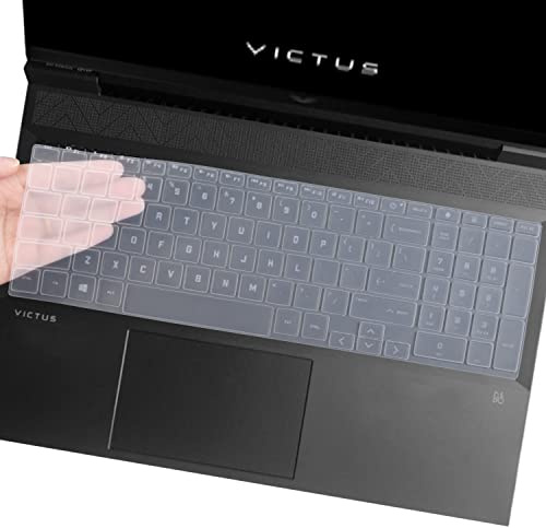 Keyboard Cover Skin for HP Victus Gaming Laptop 15.6 15-fb0028nr/fa0025nr/fa0031dx/fa0747nr 15t-fa000 15z-fb000,HP Victus 16.1 Laptop 16-d0020nr/d0030nr/d1010nr/e0010nr/e0020nr Protector-Clear…