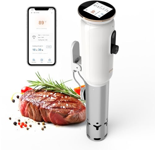 [WiFi] Sous Vide Machine ISV-101W - Smart Cooker App Control | 1000W 0.1°C Lab Precision | 3D Heat+Triple Alarm | Ultra Quiet Circulator for Home & Pro Kitchen Use ﻿