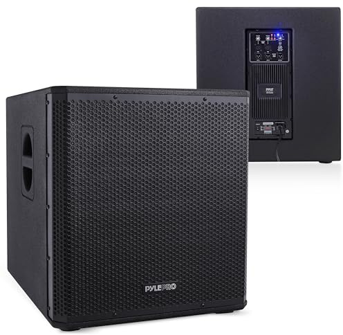 Pyle 3000 Watts Box Subwoofer Speaker - Active Powered 18” inch Woofer, Loud Bass, with DSP Digital Signal Processor for Home Theater System, Pro DJ Sound, Pole Mount Socket and Carrying Handles