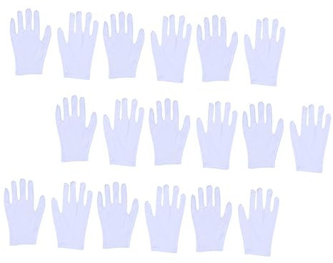 Homoyoyo 12 Paare Rückschlagventil elastische Baumwolle Handschuhe Universal- Arbeit Weiß