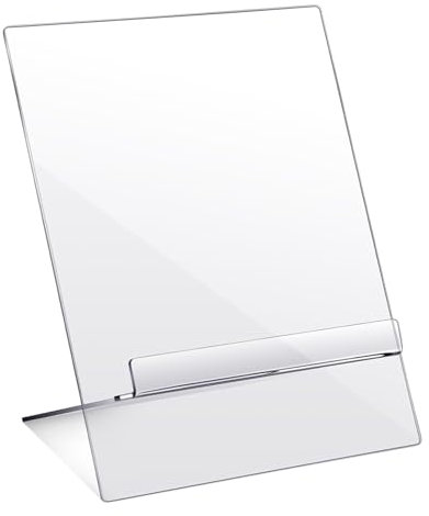 Verstellbares Bücherregal für Rezepte, Kochbuchhalter, Acryl, Buchständer, klares Display, Staffelei, Halter für Tablets, Zeitungen, Zeitschriften, mehr klar