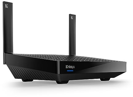 Linksys AX2200 | Router WiFi 6 de Malla de Doble Banda | Velocidades 2.2 (AX2200) | Conecta más de 15 Dispositivos | Cobertura de 1500 pies Cuadrados | Versión 2024, Negro
