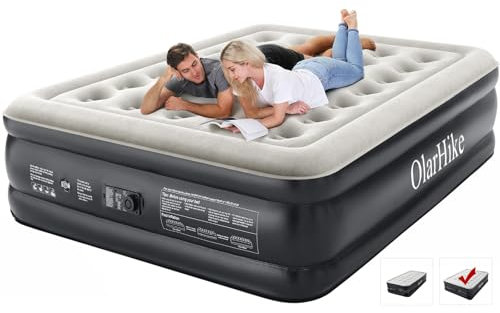 OlarHike Luftmatratze Selbstaufblasend, Luftbett Gästebett, Aufblasbares Matratze Zelt Sofa, Luftbett 2 Personen, Selbstaufblasbare Luftmatratze für Camping oder Heimgebrauch - 200 x 150 x 46 cm