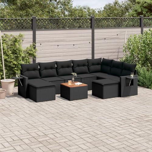 Festnight Gartenlounge mit Stauraum Garten Loungemöbel Set Rattan XXL Groß Garten Lounge Sofa Outdoor Polyrattan Gartensofa Terrasse Ecklounge Terrassenmöbel Gartenmöbel Couch Sitzgarnitur Ecksofa