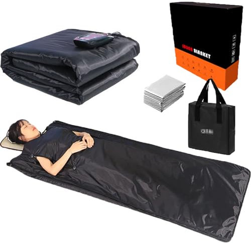ylpddmm Sauna Infrarouge Lointain Couverture, Couverture de Sauna avec Fermeture Glissière, thérapie Infrarouge, désintoxication du Corps Transpiration Chaude Anti-vieillissement