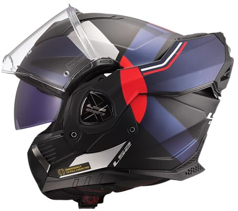 LS2, Casco Moto Modular ADVANT X ULTRA Matt Blue Red, XL